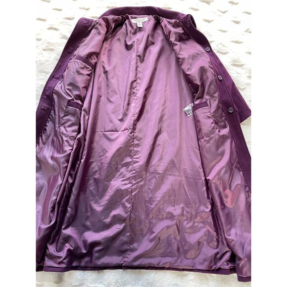 š„Chelsea Studio Wool Blend Burgundy Old Money Timeless Minimalist Overcoat 3X - Picture 6 of 14